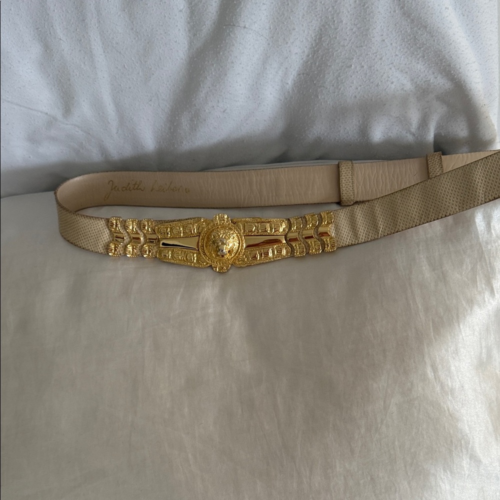 Gold and Cream Women's Belt